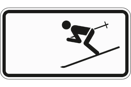 Zeichen 1010-11: Wintersport erlaubt
